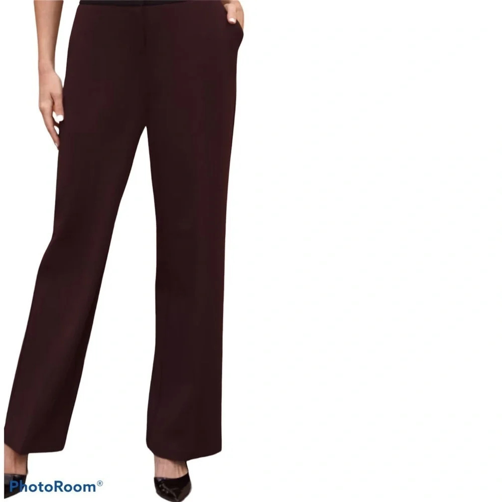 Laura plum modern fit straight leg dress pants Sz 8